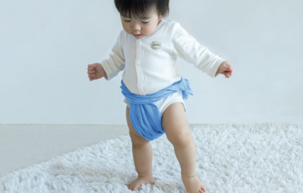 今治製防災タオルの使い方「赤ちゃんのおむつ」